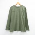 XL★古着 コロンビア 長袖 ビンテージ フットボール Tシャツ メンズ 00年代 00s 無地 コットン クルーネック 緑 26apr02