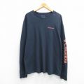 XL★古着 コロンビア 長袖 Tシャツ メンズ ビッグロゴ コットン クルーネック 黒 26apr02