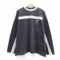 XL★古着 長袖 ビンテージ Tシャツ メンズ 00年代 00s シンシナティベアキャッツ 大きいサイズ クルーネック 黒他 26apr02