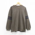 L★古着 ルート66 長袖 ビンテージ Tシャツ メンズ 00年代 00s 無地 コットン Vネック 茶系他 26apr02