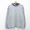 XL★古着 ルート66 長袖 ビンテージ Tシャツ メンズ 00年代 00s 無地 大きいサイズ クルーネック グレー 霜降り他【spe】 26apr02
