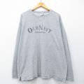 XL★古着 オールドネイビー OLD NAVY 長袖 ビンテージ Tシャツ メンズ 00年代 00s ビッグロゴ 大きいサイズ クルーネック グレー 霜降り 26apr02
