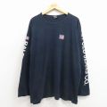 XL★古着 ラルフローレン ポロジーンズ 長袖 ブランド Tシャツ メンズ 大きいサイズ コットン クルーネック 黒【spe】 26apr06