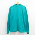 M★古着 フルーツオブザルーム 長袖 ビンテージ Tシャツ メンズ 90年代 90s 無地 クルーネック USA製 青緑 26apr06
