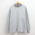XL★古着 ナイキ NIKE 長袖 ビンテージ Tシャツ メンズ 00年代 00s ワンポイントロゴ 大きいサイズ モックネック ハイネック グレー 霜降り 26apr06