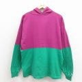 XL★古着 チャンピオン champion 長袖 ビンテージ Tシャツ パーカー メンズ 90年代 90s ワンポイントロゴ コットン USA製 緑他【spe】 26apr06