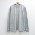 XL★古着 チャンピオン Champion 長袖 ビンテージ Tシャツ メンズ 00年代 00s 無地 モックネック ハイネック グレー 霜降り 26apr14