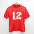 S★古着 半袖 ビンテージ サッカー シャツ キッズ ボーイズ 子供服 90年代 90s BRIDGEWATER 襟付き USA製 赤 26apr14