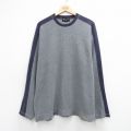 XL★古着 エディーバウアー 長袖 ビンテージ Tシャツ メンズ 00年代 00s 無地 大きいサイズ コットン クルーネック グレー他【spe】 26apr21