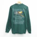 90s 長袖Tシャツ トランペット グリーン L | 古着