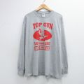 00s 長袖Tシャツ TOP GUNフットボール グレー XL | 古着