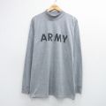 90s 長袖Tシャツ ミリタリー グレー XL | 古着