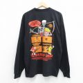 長袖Tシャツ スケルトン ブラック XL | 古着