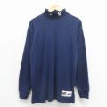 XL★古着 マジェスティック 長袖 ビンテージ Tシャツ メンズ 90年代 90s MLB ニューヨークヤンキース タートルネック ハイネック USA製 紺 メジャーリーグ ベースボール 野球【spe】 26may11