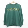 90s 長袖Tシャツ CAL POLY グリーン L | 古着