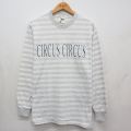 90s 長袖Tシャツ CIRCUSボーダー ホワイト M | 古着