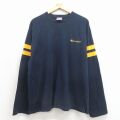 チャンピオン 00s 長袖Tシャツ ワンポイントロゴ ネイビー XL | 古着