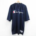 チャンピオン 90s 半袖Tシャツ ビッグロゴ ネイビー XL | 古着