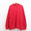 ナイキ 90s 長袖Tシャツ ワンポイントロゴ レッド XL | 古着