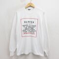 80s 長袖Tシャツ メッセージ ホワイト L | 古着