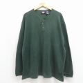 FADED GLORY 00s 長袖ヘンリーネックTシャツ グリーン XL | 古着