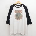 00s 7分袖ロックTシャツ AC/DCプリント ホワイト XL | 古着