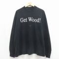 00s 長袖Tシャツ Get モックネック ブラック XL | 古着