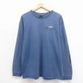 XL★古着 長袖 ビンテージ Tシャツ メンズ 00年代 00s チームリアルツリー コットン クルーネック ネイビー 26may27