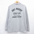 ヘインズ 00s 長袖Tシャツ THE POSSE グレー メンズL相当 | 古着