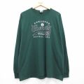 XL★古着 ジャージーズ 長袖 Tシャツ メンズ Comets サッカー クルーネック グリーン 26jun09