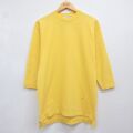 トミーヒルフィガー 90s 7分袖Tシャツ ワンポイントロゴ イエロー メンズM相当 | 古着