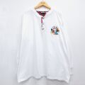 ディズニー 長袖Tシャツ ミッキーグーフィー ホワイト メンズXL相当 | 古着