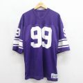 チャンピオン 90s 半袖Tシャツ フットボール パープル メンズXL相当 | 古着