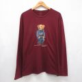 ラルフローレン 長袖Tシャツ ポロベア バーガンディ メンズXL相当 | 古着