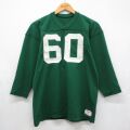 ウィルソン 90s 7分袖フットボールTシャツ 60 グリーン メンズM相当 | 古着