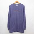 00s 長袖Tシャツ Antarctica刺繍 ネイビー メンズL相当 | 古着