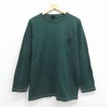 ラルフローレン 90s 長袖Tシャツ ワンポイントロゴ グリーン メンズL相当 | 古着
