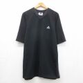 アディダス 90s 長袖Tシャツ ワンポイントロゴ ブラック メンズXL相当 | 古着