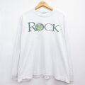 90s 長袖Tシャツ ROCK ホワイト メンズXL相当 | 古着
