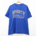 チャンピオン 半袖Tシャツ BAFFALO ブルー XL | 古着