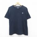 チャンピオン 半袖Tシャツ ワンポイント ネイビー L | 古着