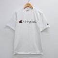 M★古着 チャンピオン Champion 半袖 ブランド Tシャツ メンズ ビッグロゴ クルーネック 白 ホワイト 25jul25 中古