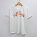 M★古着 チャンピオン Champion 半袖 ブランド Tシャツ メンズ VARSITY アスレチック クルーネック 白 ホワイト 25jul25 中古