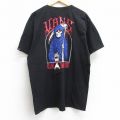 XL★古着 バンズ VANS 半袖 ブランド Tシャツ メンズ ビッグロゴ 死神 コットン クルーネック 黒 ブラック 25aug06 中古