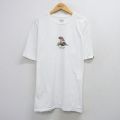 XL★古着 バンズ VANS 半袖 ブランド Tシャツ メンズ ビッグロゴ キノコ 大きいサイズ コットン クルーネック 白 ホワイト 25aug20 中古