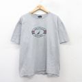 XL★古着 ノーティカ NAUTICA 半袖 ブランド Tシャツ メンズ ビッグロゴ 大きいサイズ コットン クルーネック グレー 25aug25 中古