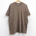 【50%OFF】XL★古着 コロンビア COLUMBIA 半袖 ブランド Tシャツ メンズ ワンポイントロゴ クルーネック 茶 ブラウン 霜降り 25aug26 中古
