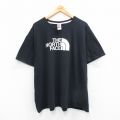 【20%OFF】XL★古着 ノースフェイス THE NORTH FACE 半袖 ブランド Tシャツ メンズ ビッグロゴ 大きいサイズ コットン クルーネック 黒 ブラック 25sep01 中古