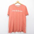 XL★古着 ラルフローレン デニムアンドサプライ 半袖 ブランド Tシャツ メンズ ビッグロゴ クルーネック オレンジ系 26apr20