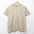 L★古着 ラルフローレン 半袖 ブランド Tシャツ メンズ コットン クルーネック カナダ製 ベージュ 26apr20